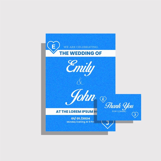 Vector wedding invitation card template design