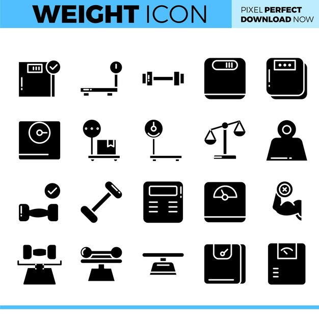 Vector Weight icon set