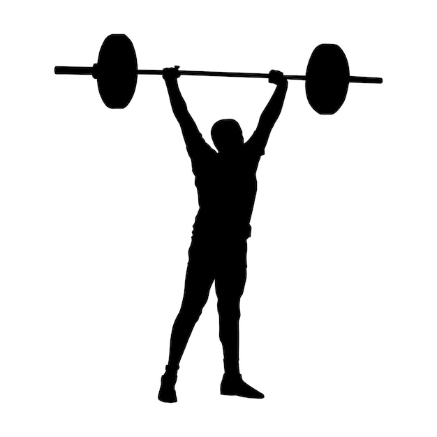 Vector Weightlifting sport silhouet illustratie ontwerp 18