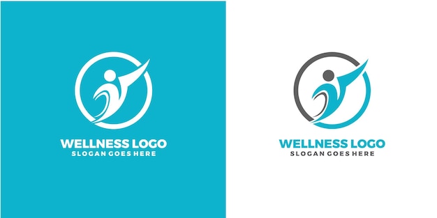 Vector wellness and health business logo free vector