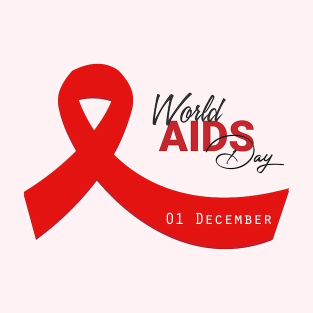 Vector Wereld Aids Dag Ontwerp