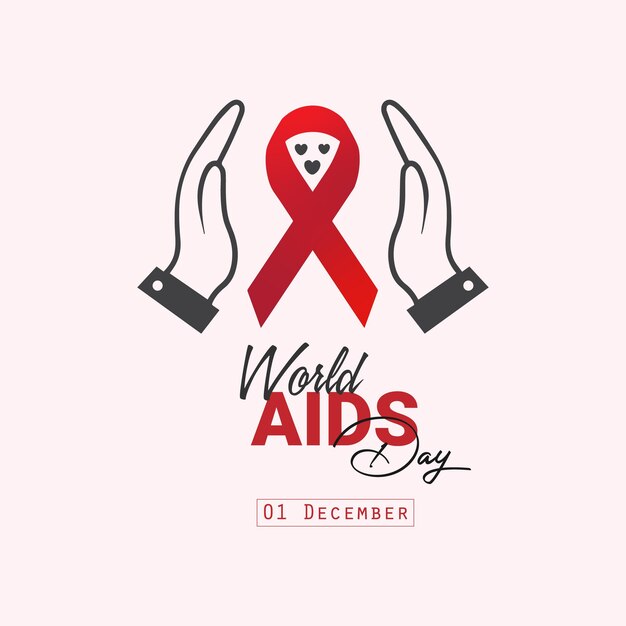 Vector Wereld Aids Dag Ontwerp