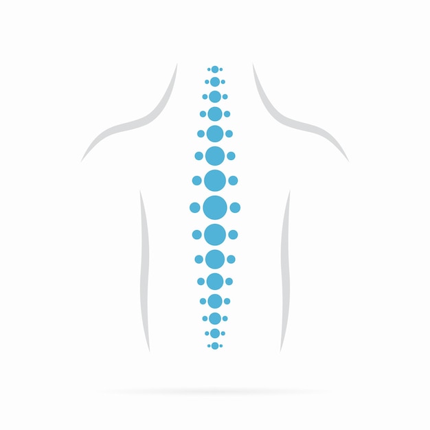 Vector vector wervelkolom diagnostiek symbool ontwerp