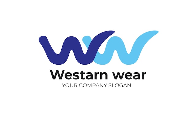 Vettore progettazione concettuale del logo vector western wear