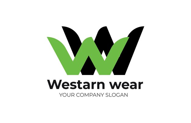 Vettore progettazione concettuale del logo vector western wear