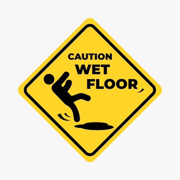 Vector wet floor sign