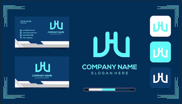 Vector vector wh monogram logo template