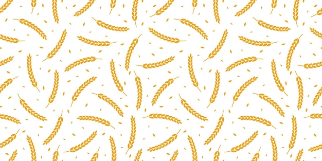 Vector wheat ears seamless pattern