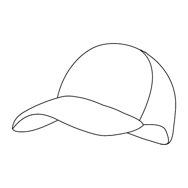 Vector vector on a white background contour cap