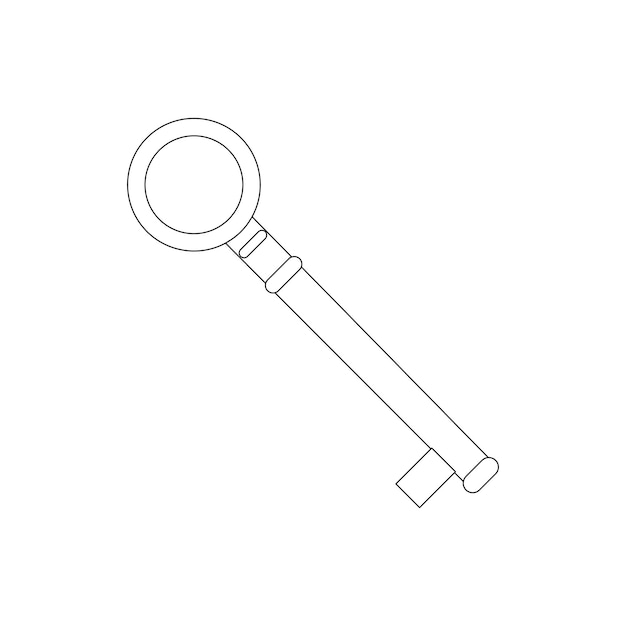 vector on a white background sketch contour key beautiful