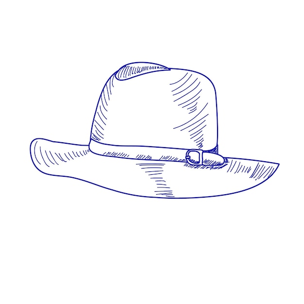 Vector on a white background sketch of women fashion hat