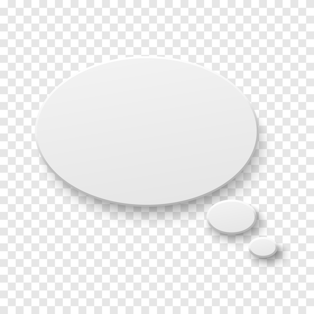 Vector vector white blank paper speech bubble