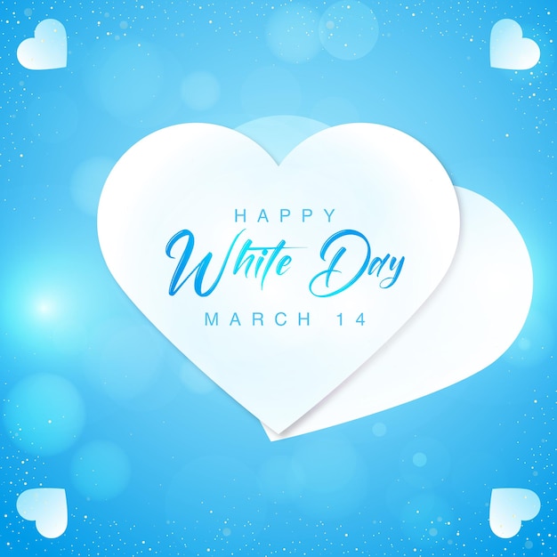 Vector vector white day celebration background