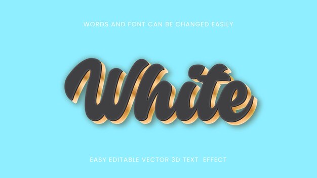 Vector white editable text effect design