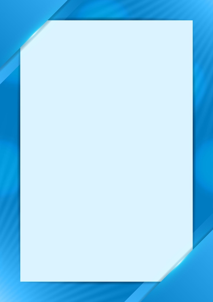 Vector vector white frame on an blue background with rays and highlights