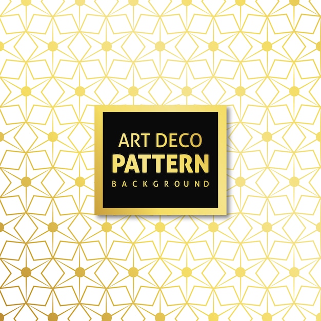 Vector bianco e dorato art decor pattern