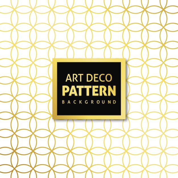 Vector white and golden art decor pattern