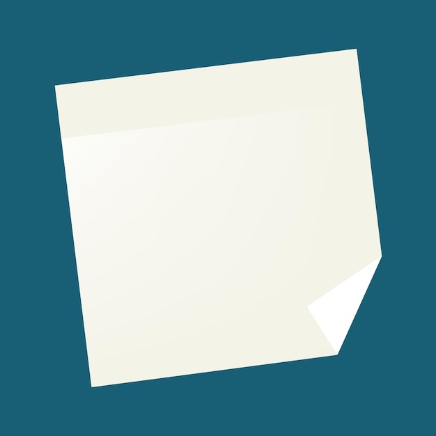 vector white notepaper journal sticker vector
