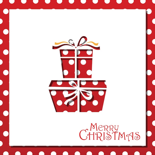 Vector white paper christmas box on a white matte background. design elements for holiday cards.