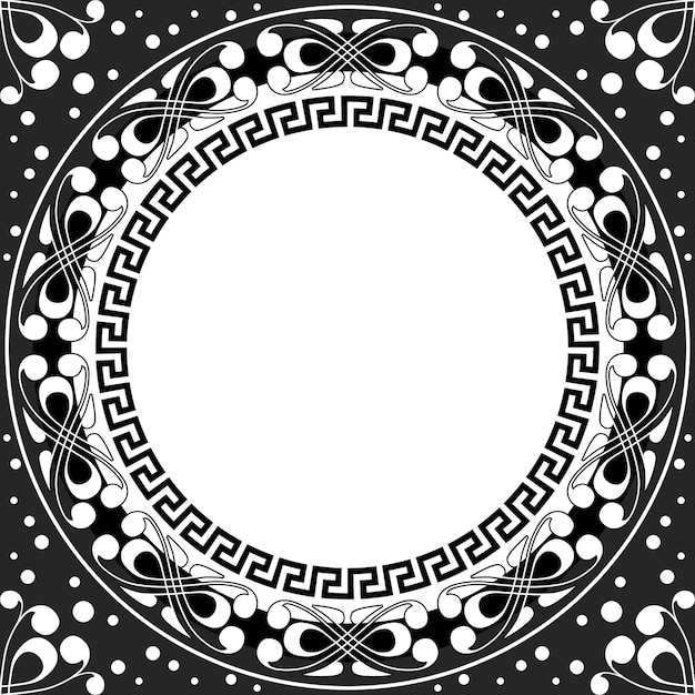 Vector white pattern of spirals, swirls and chains