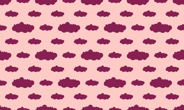 Vector white seamless pattern with purple clouds