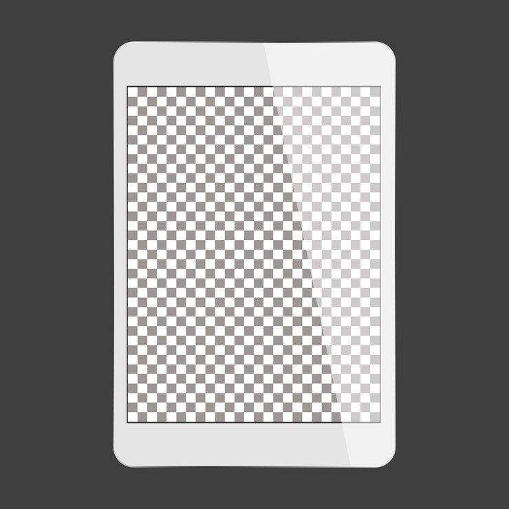 Vector vector white tablet transparent screen