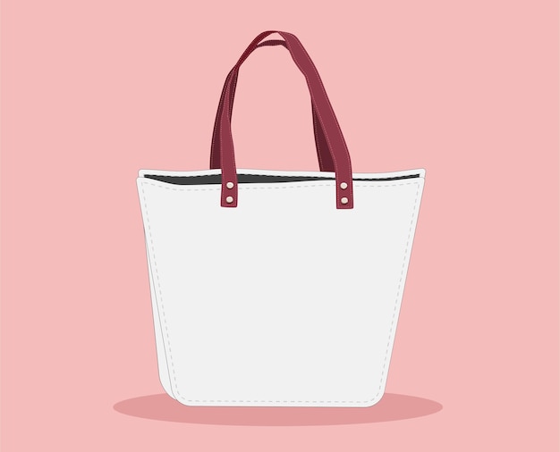 Vector vector white tote bag illustration