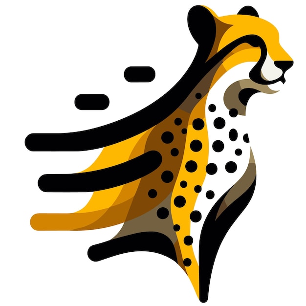 Vector wilde cheetah loopt illustratie