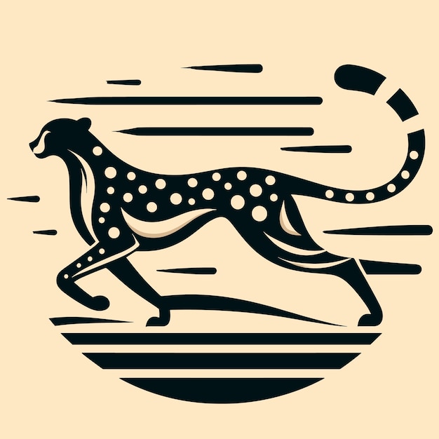 Vector wilde cheetah loopt illustratie