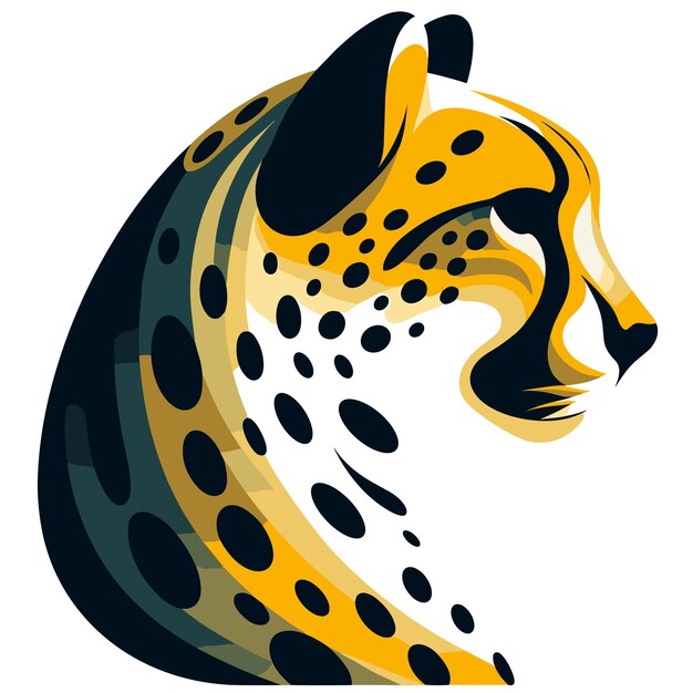 Vector vector wilde cheetah loopt illustratie