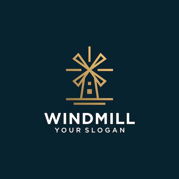 vector windmill logo design