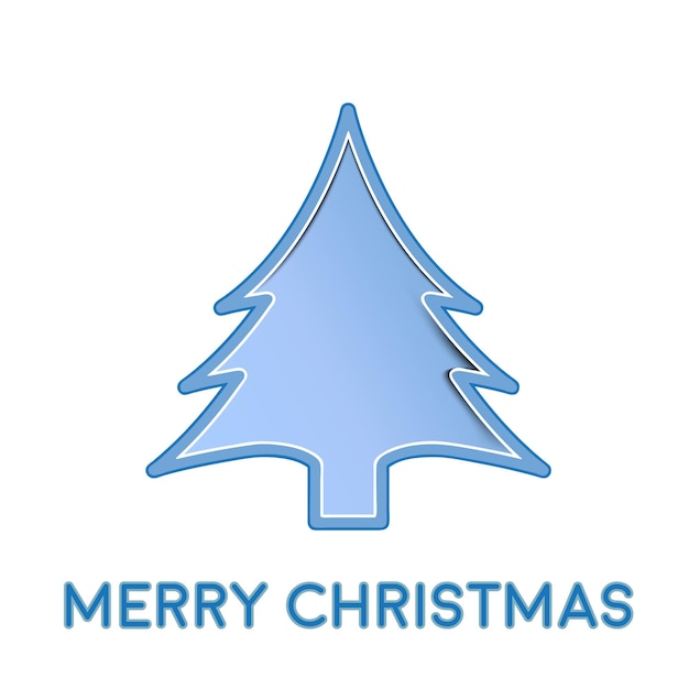 Vector Winter Background blue tree