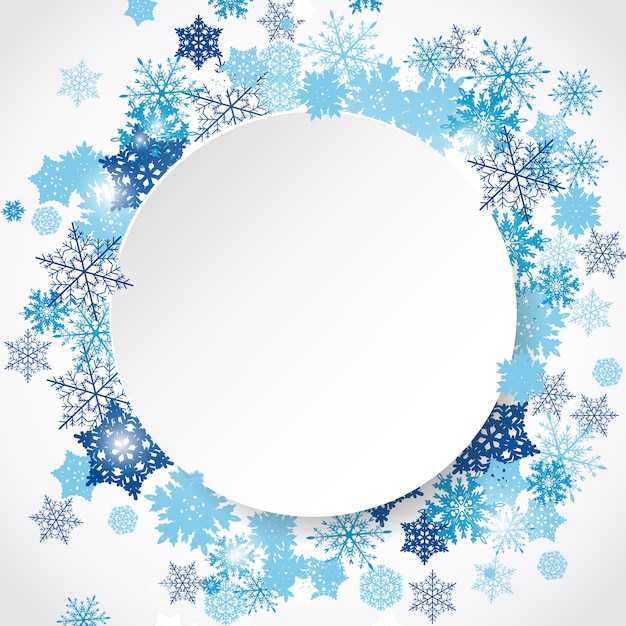 Vector winter frame