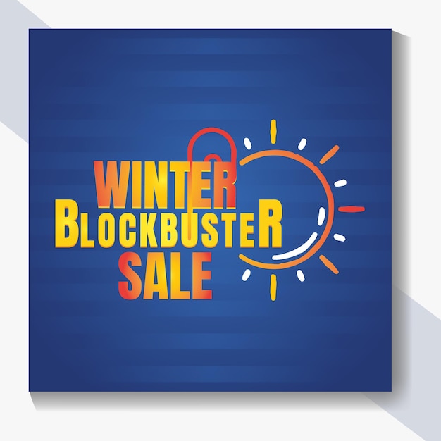 Vector vector winter season sale offer banner poster with shopping bag and background