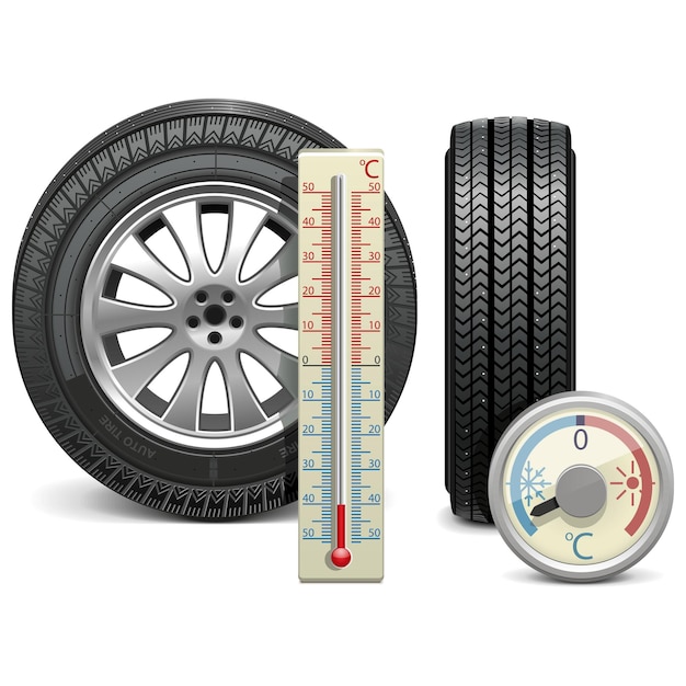 Vector winterband en thermometer