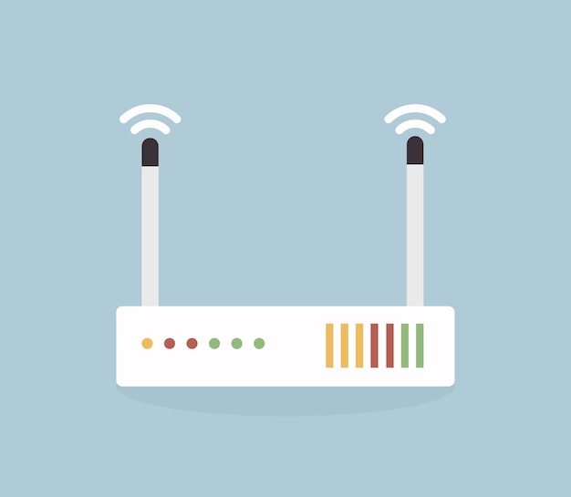 Vector vector wireless network router icon.