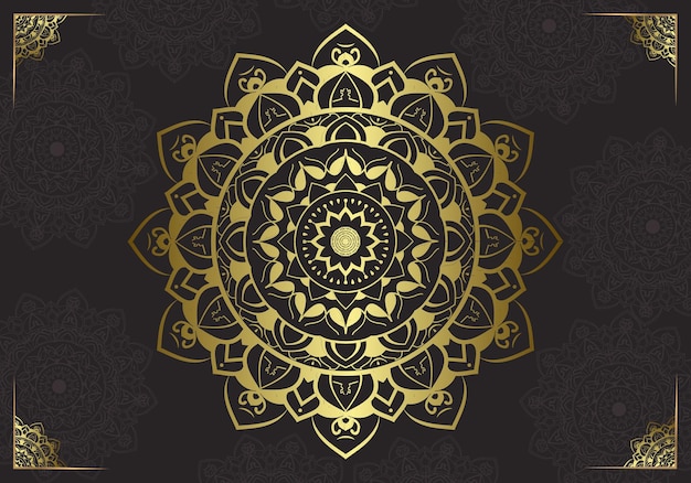 Vector vector with luxury mandala creative art background