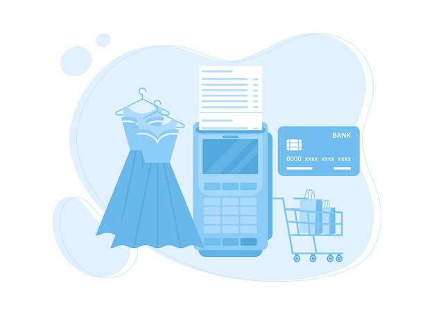 Vector with shopping concept trending concept flat illustration