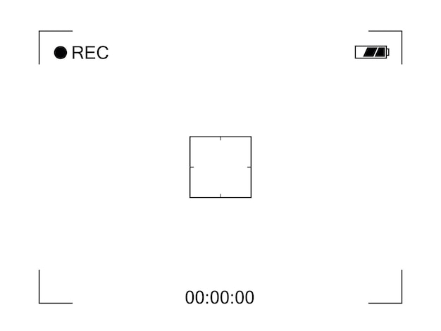 Vector witte achtergrond met camera-opnamescherm