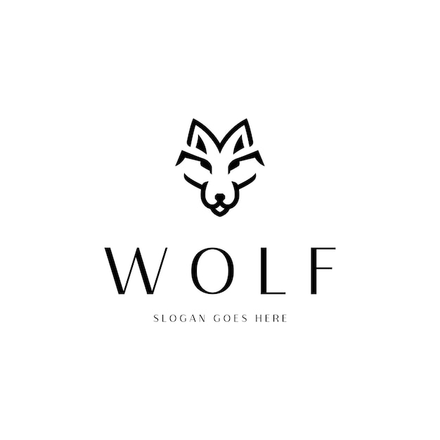 Vector vector wolf elegant logo ontwerp