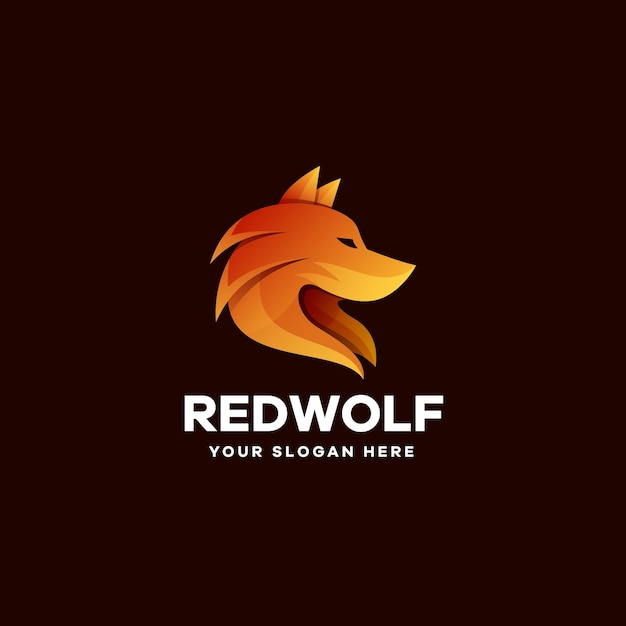 Vector Wolf Illustration Gradient Logo