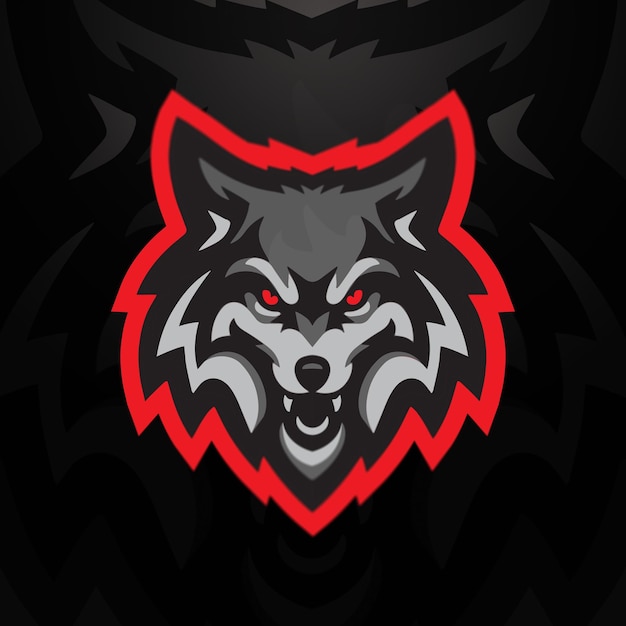 Vector wolf mascot logo template