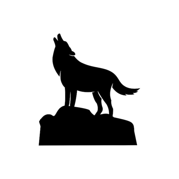 Vector wolf silhouet logo