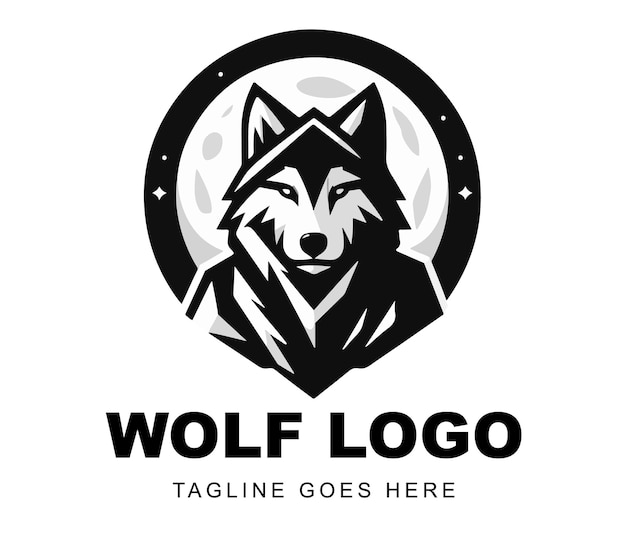 Vector wolf vector logo design