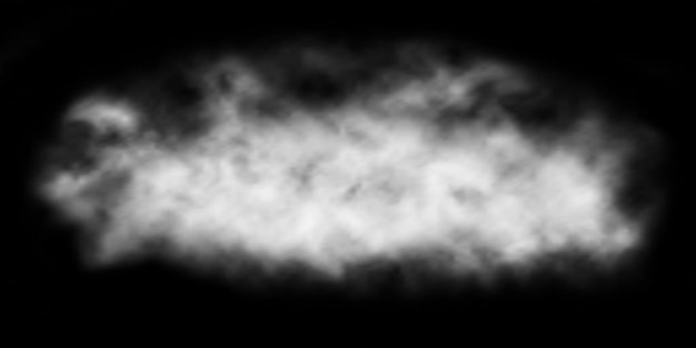 Vector wolk op een transparante achtergrond rook verloopnet