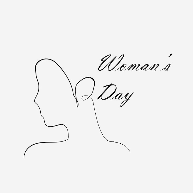 ウェブサイトのデザインの壁紙の背景のソーシャル メディア コンテンツに適したベクター女性の日のミニマリスト デザイン