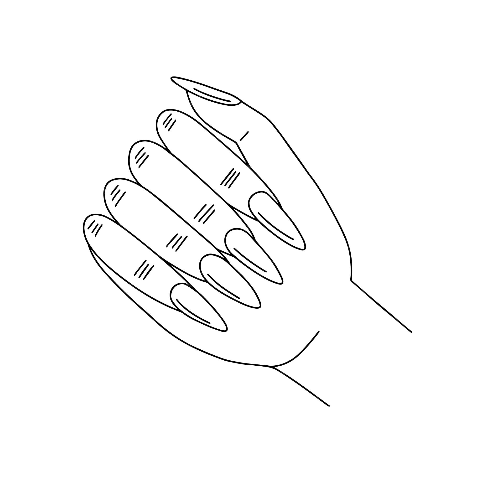 Premium Vector | Vector woman hand sketch with manicure beautiful woman ...