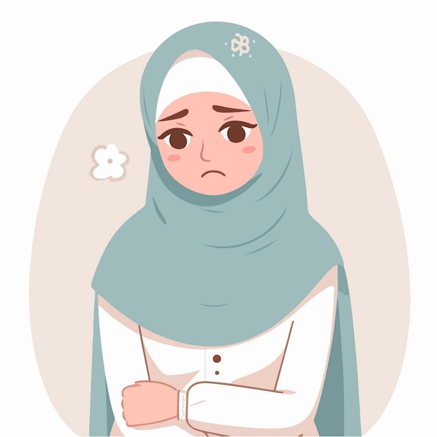 Vector vector woman with sad face