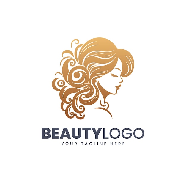 Vettore progettazione del logo del salone di bellezza vector women