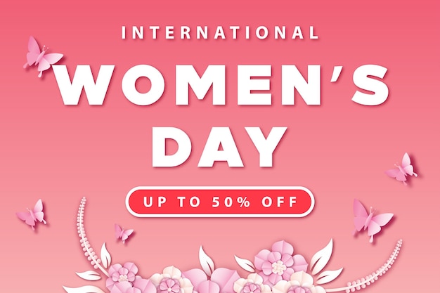 Vector the vector of women international day with sale off template